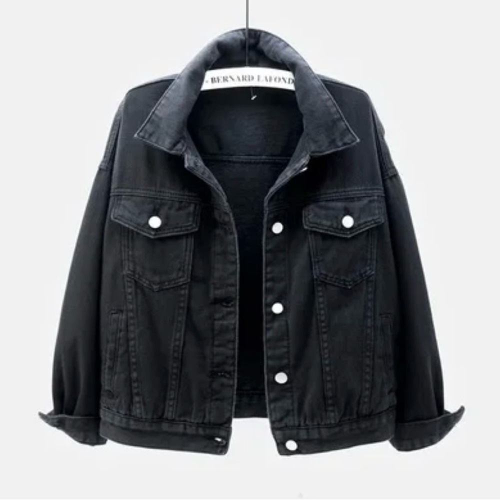 High quality denim jacket women Solid Color Short Denim Jacket